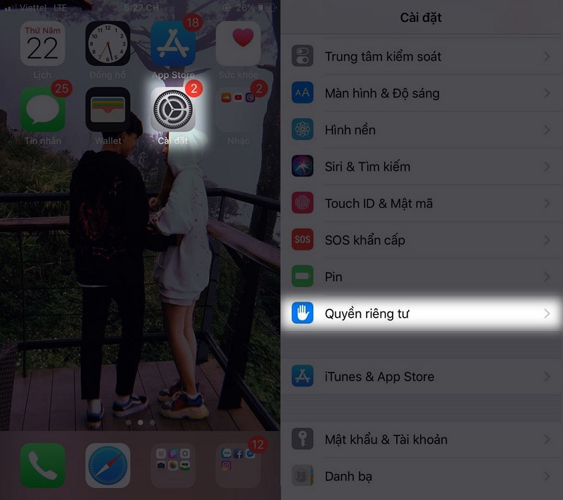 Tắt định vị trên iPhone
