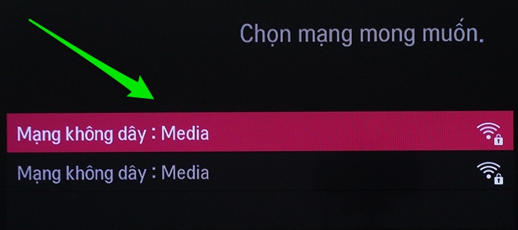 Chọn mạng muốn kết nối