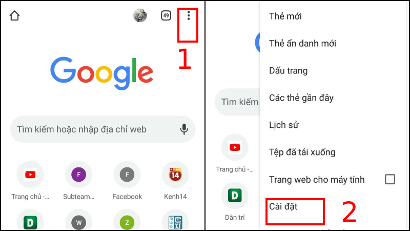 Hướng dẫn dành cho thiết bị di động smartphone, tablet