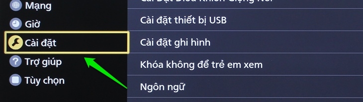 Chọn Cài đặt