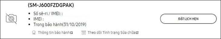 Đặt lịch hẹn tại trung tâm bảo hành Samsung