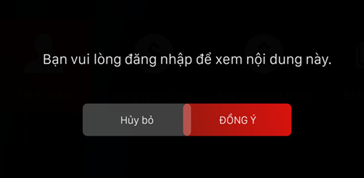 Bấm vào đồng ý