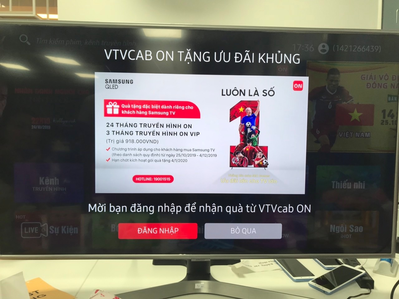 Đăng kí ứng dụng VTV CabOn