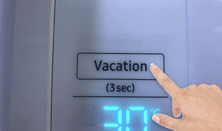 Giữ thực phẩm tươi ngon với chế độ Vacation (kỳ nghỉ)