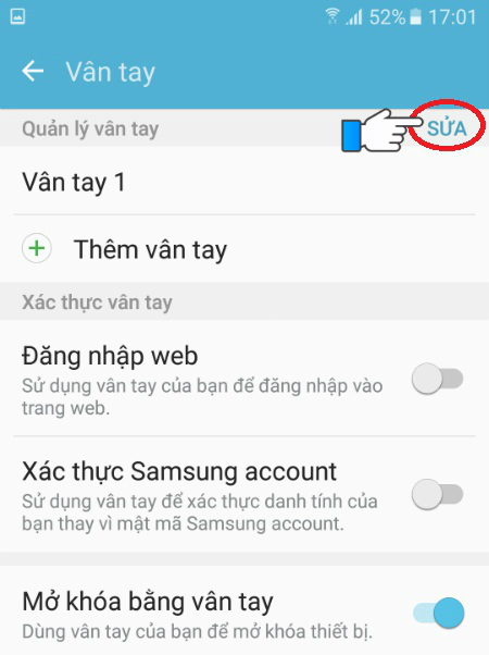 Chọn sửa