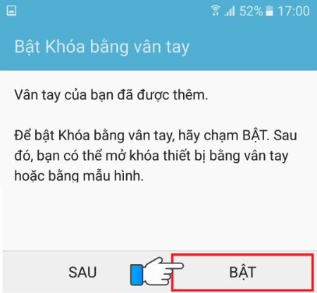 chọn Bật