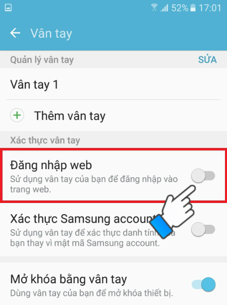 chọn Đăng nhập web