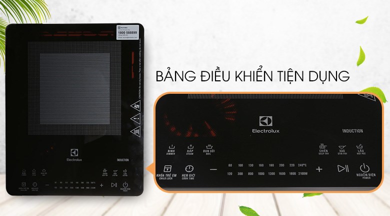 Ảnh minh hoạ là bảng điều khiển của bếp từ Electrolux ETD42SKS