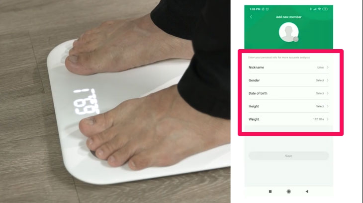 Cách đo chỉ số cơ, mỡ, BMI bằng cân thông minh Xiaomi LPN4013GL