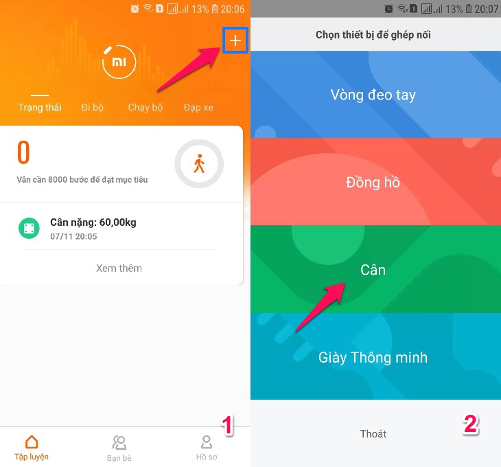Tải ứng dụng Mi Fit và kết nối ứng dụng với cân thông minh Xiaomi LPN4013GL
