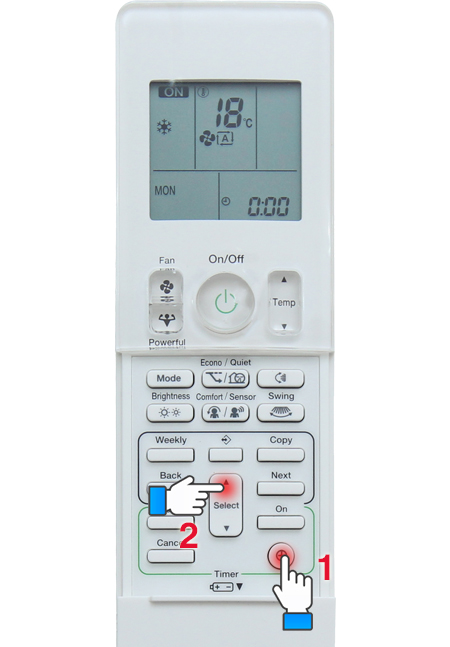 Cài đặt đồng hồ điều khiển daikin