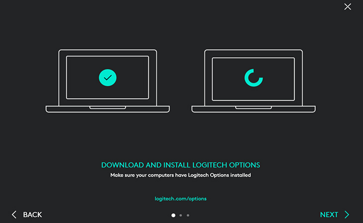 mở ứng dụng Logitech Options