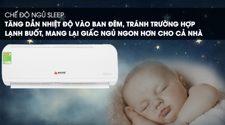 Chế độ ban đêm trên điều hòa Akito