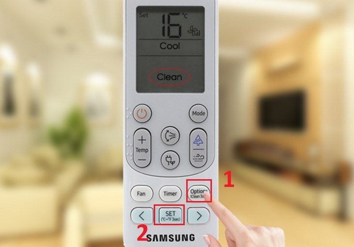 Kích hoạt chức năng tự động làm sạch (Clean) của điều hòa Samsung