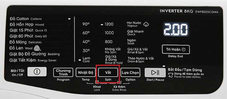 Thay đổi tốc độ quay vắt