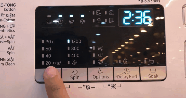 Thay đổi nhiệt độ nước Temp