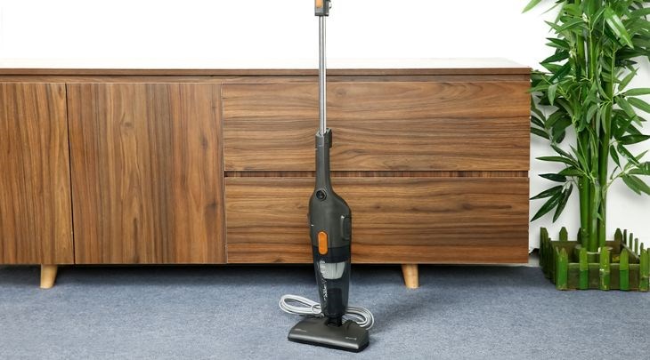 Bạn hãy nhấn nút Off trên máy hút bụi cầm tay Deerma DX115C để tắt máy sau khi đã hút bụi xong