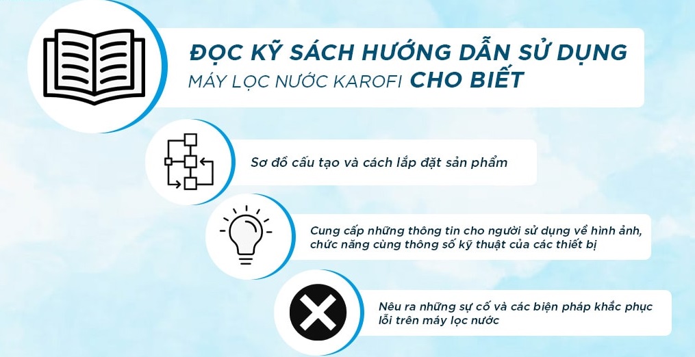 Đọc sách hướng dẫn sử dụng máy lọc Karofi