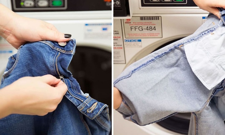 Kiểm tra túi quần áo và lộn mặt trái ra ngoài
