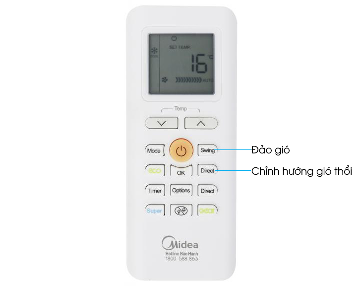 Chỉnh cánh đảo gió