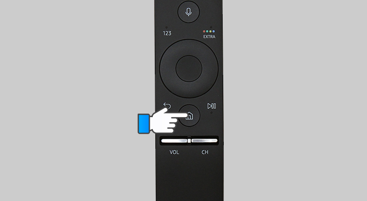 Nhấn nút Home trên remote