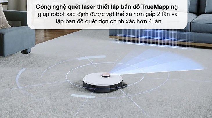 Mở các cửa phòng cần vệ sinh để robot hút bụi lau nhà Ecovacs Deebot T8 Max dùng tia laser quét bản đồ hiệu quả nhất
