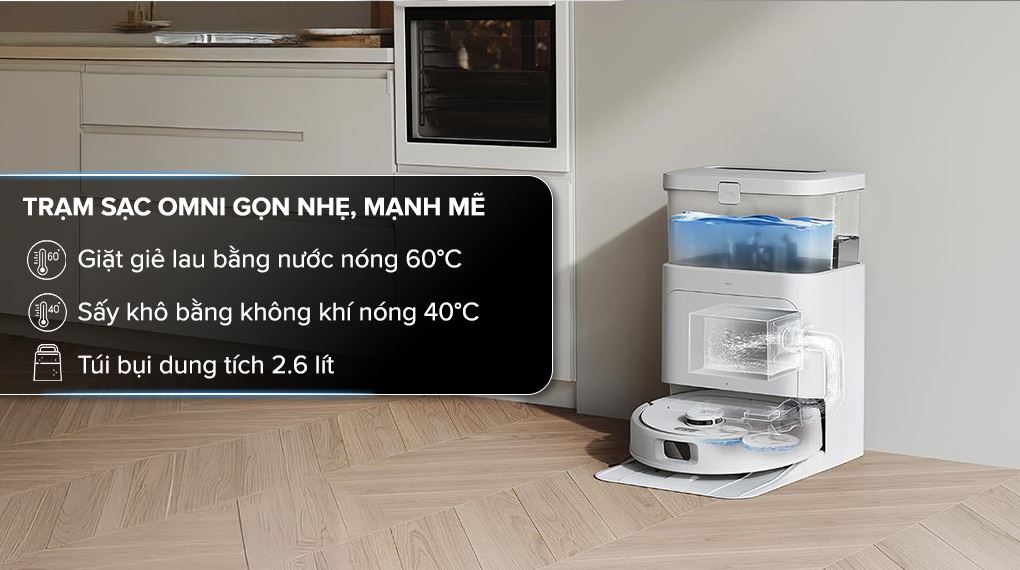 Sạc robot trước khi dùng và đặt trạm sạc ở vị trí thích hợp