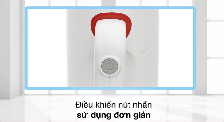 Nhấn nút On/Off để bật máy hút bụi đệm giường Deerma CM1300