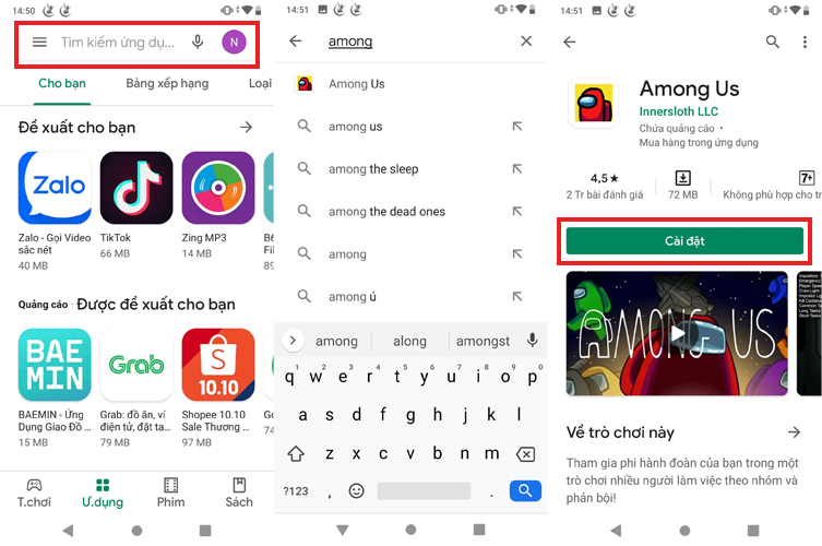 Tải Among Us trên Android