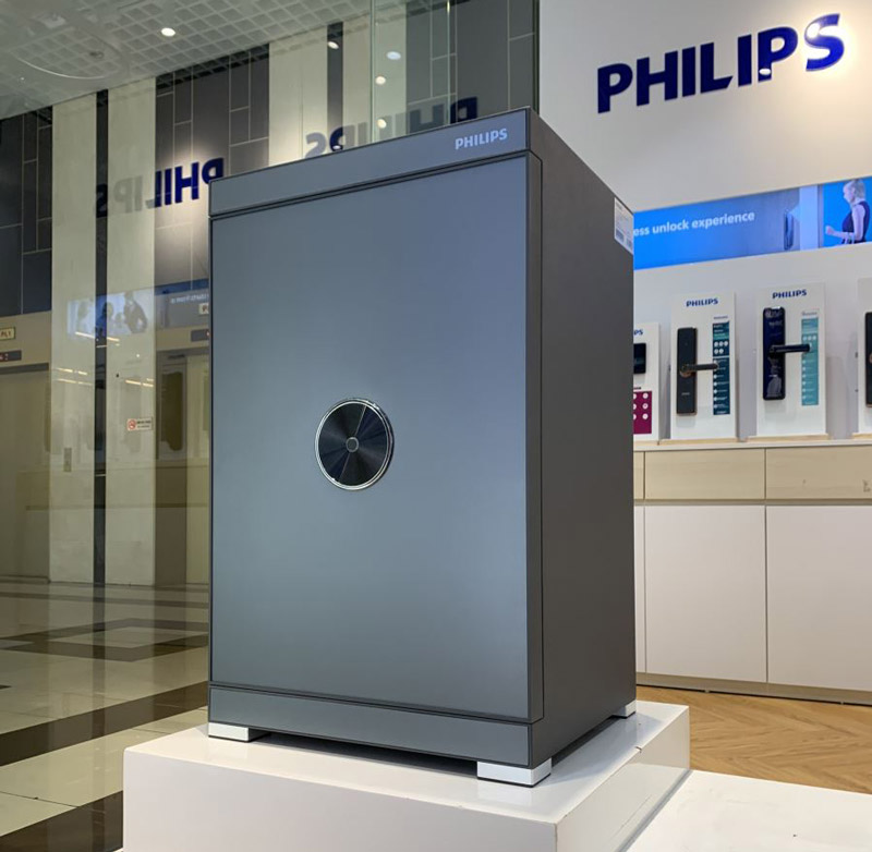 Két sắt Philips thông minh cao cấp, mở bằng vân tay FPC, kết nối app, bảo mật kép và thiết kế sang trọng