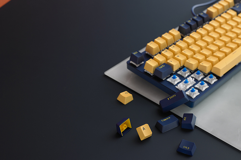 Bàn Phím Cơ Có Dây Gaming Rapoo V500Pro Vàng Xanh