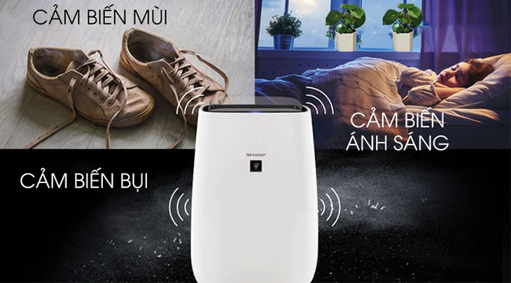 Máy lọc không khí Sharp FP-J40E-W tích hợp cảm biến ánh sáng giúp đem lại cho gia đình bạn giấc ngủ ngon hơn
