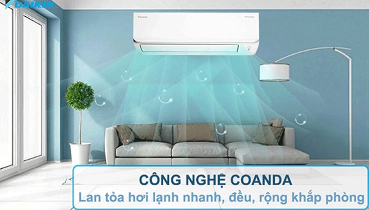 Chế độ Comfort có luồng gió coanda tiết kiệm điện năng