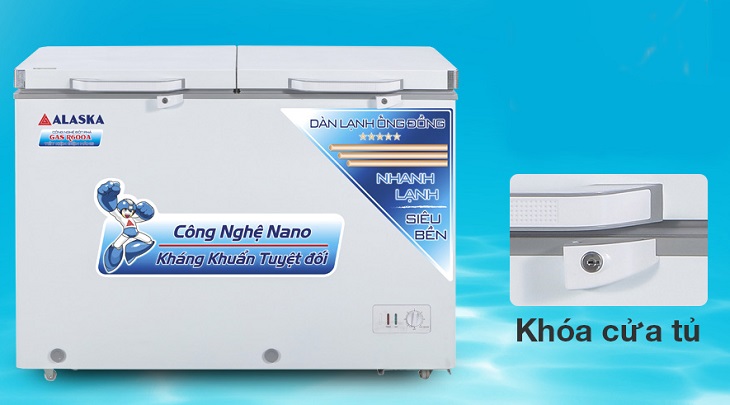 Khóa an toàn trên tủ đông