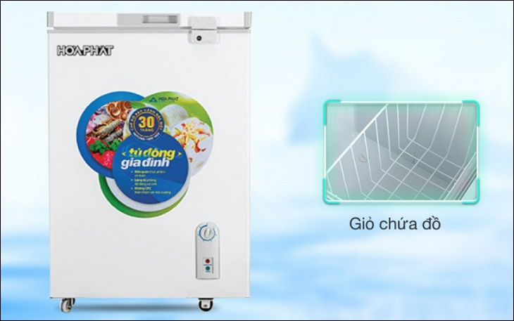 Tủ đông được trang bị vỏ chứa tiện lợi