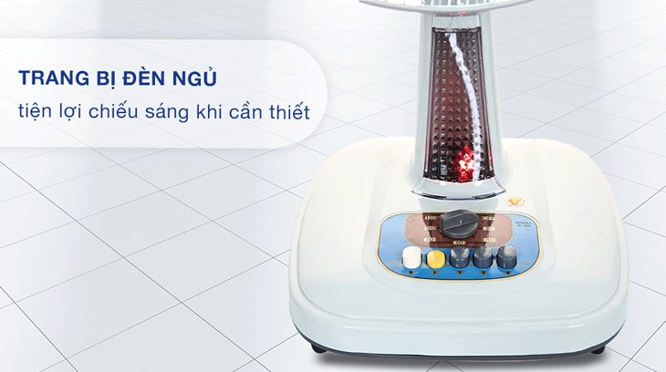 Quạt bàn Lifan B-398 có đèn ngủ ở phần thân quạt, có thể sử dụng chiếu sáng cho phòng tối trong những lúc cần thiết