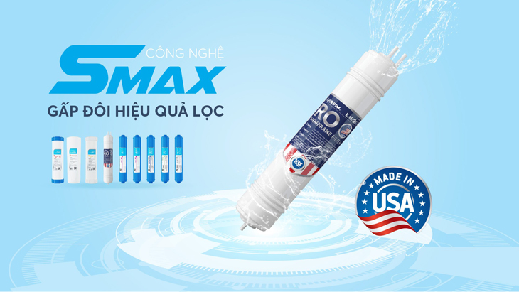 công nghệ SMAX giúp gấp đôi công suất lọc