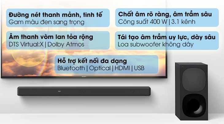 dolby atmos loa thanh Sony HT- G700 400W