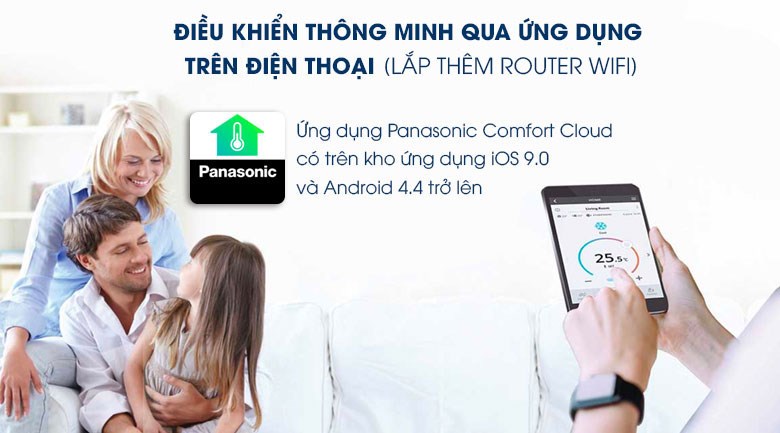Bạn có thể điều khiển máy lạnh thông qua điện thoại với ứng dụng Cormfort Cloud