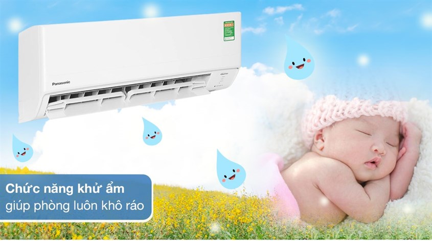 Chế độ iAUTO-X có chức năng khử và duy trì độ ẩm tương đối trên máy lạnh Panasonic Inverter 2 HP CU/CS-WPU18XKH-8