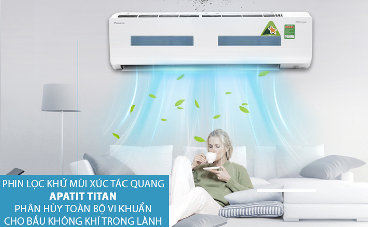 Phin lọc khử mùi xúc tác quang Apatit Titan