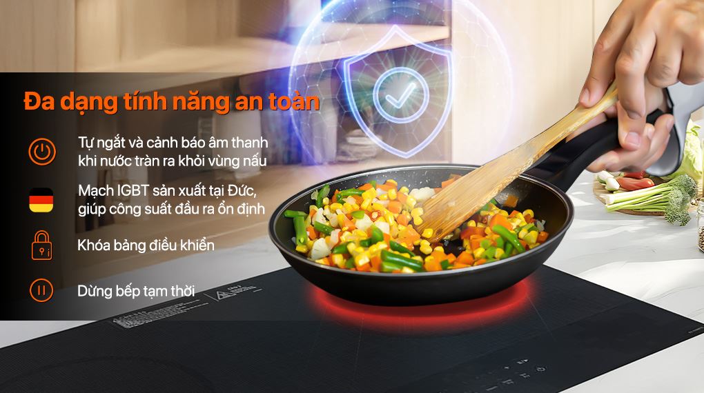 Mạch bảo vệ IGBT chịu trách nhiệm chuyển đổi và điều khiển dòng điện tần số cao để tạo ra từ trường làm nóng nồi