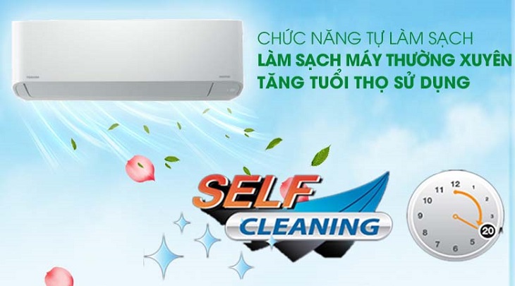 Máy lạnh Toshiba có tính năng sấy khô dàn lạnh tự động