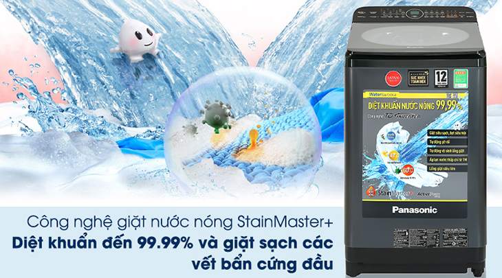 Giặt nước nóng StainMaster+ diệt khuẩn hiệu quả đến 99.99%