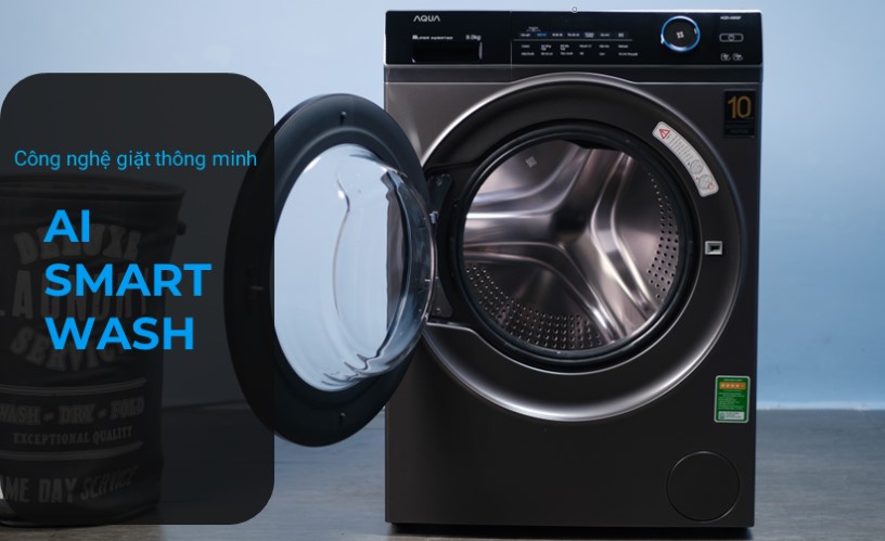Máy giặt Aqua tích hợp AI nhằm nâng tính tiện dụng cho người dùng