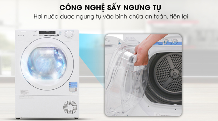 Máy sấy Candy có công nghệ sấy ngưng tụ