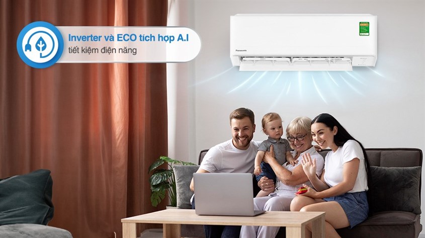 Chế độ ECO tích hợp trí tuệ nhân tạo (A.I) có khả năng linh hoạt phát hiện sự biến đổi của nhiệt độ trong phòng để duy trì hoạt động của máy ở mức tối ưu.