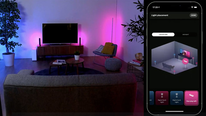 Philips Hue 4.0 giúp phòng giải trí (Entertainment Area) có thêm tính năng