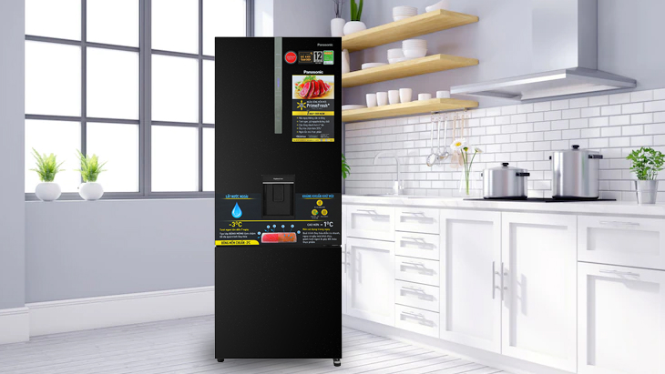 Tủ lạnh Panasonic Inverter 417 lít NR-BX471GPKV ngăn đá dưới có tính năng lấy nước ngoài kháng khuẩn, khử mùi