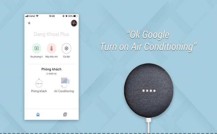 Google Home giúp thay đổi nhiệt độ phòng
